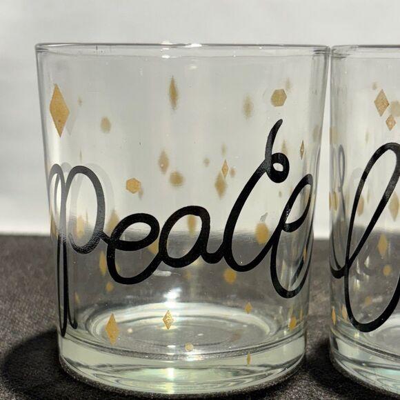 Gold and Black Glass Candle Holders Set - Picture 3 of 10